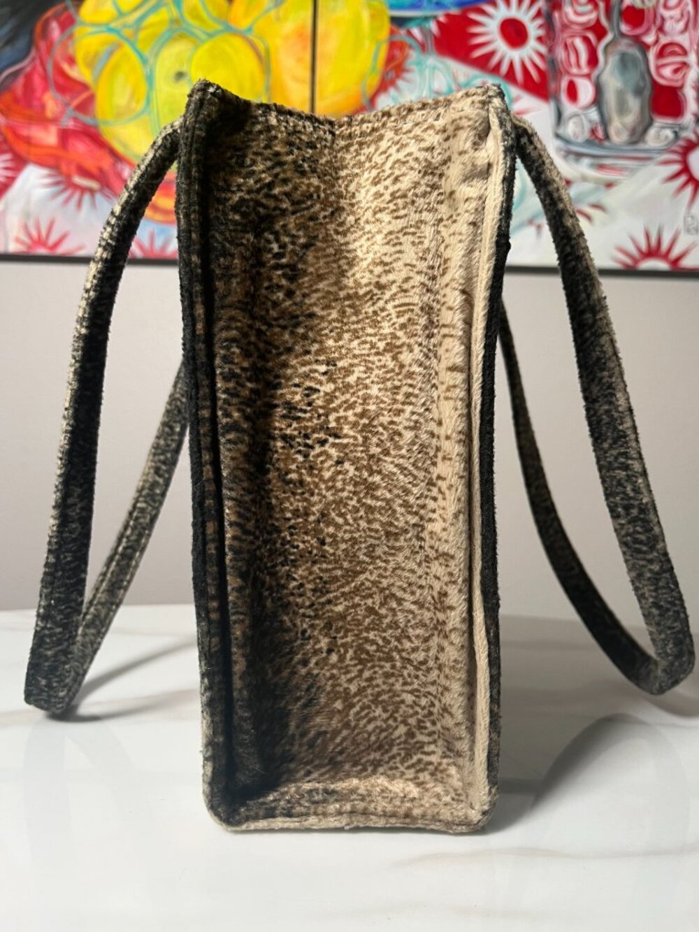Kate Spade Limited Edition Felted Mohair/Wool Chevron Sam Tote Bag 90s Y2K RARE - Picture 5 of 14